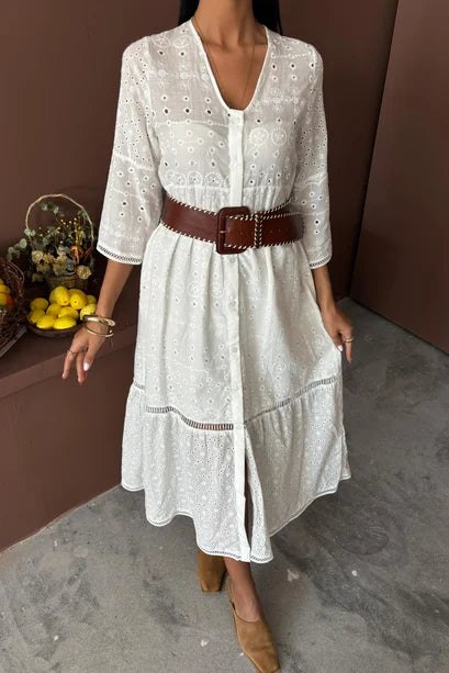Jessyca Lace Brode Dress