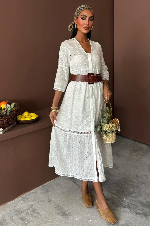 Jessyca Lace Brode Dress