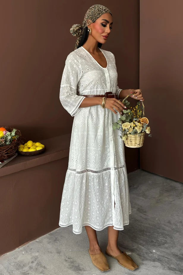 Jessyca Lace Brode Dress