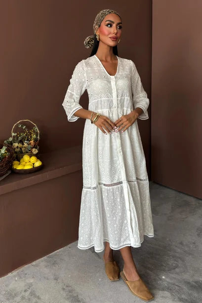 Jessyca Lace Brode Dress