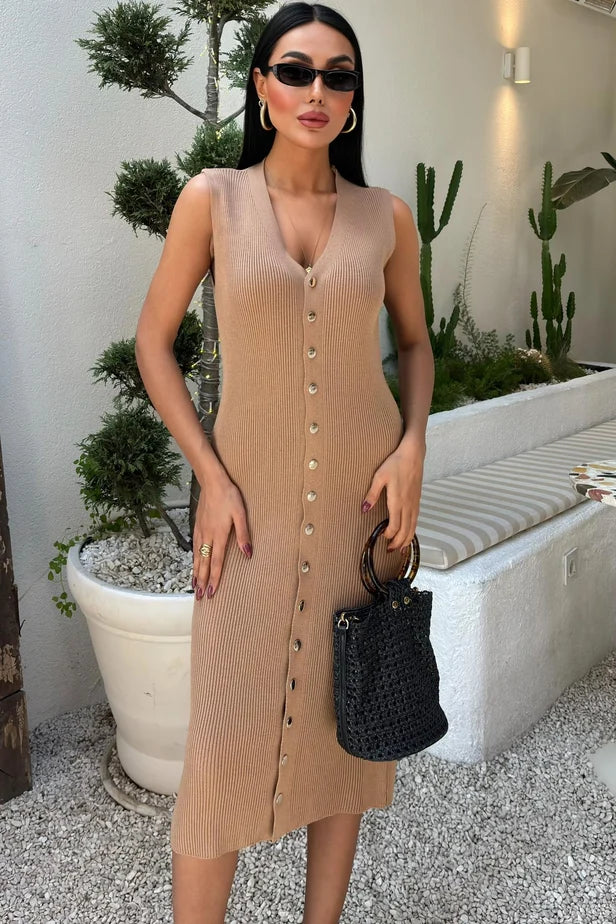 Aurélie Sleeveless Ribbed Dress