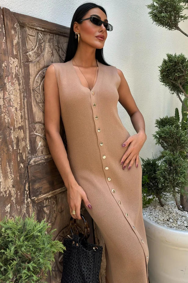 Aurélie Sleeveless Ribbed Dress