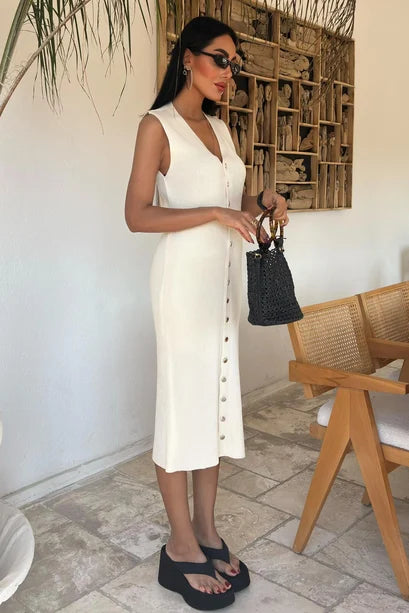 Angelique Ribbed Sleeveless Dress