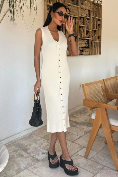 Angelique Ribbed Sleeveless Dress