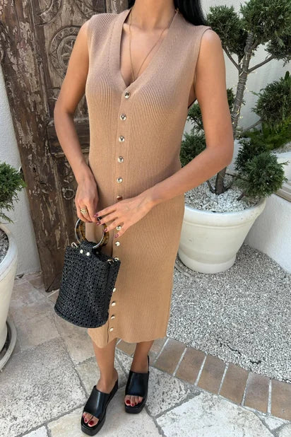 Aurélie Sleeveless Ribbed Dress