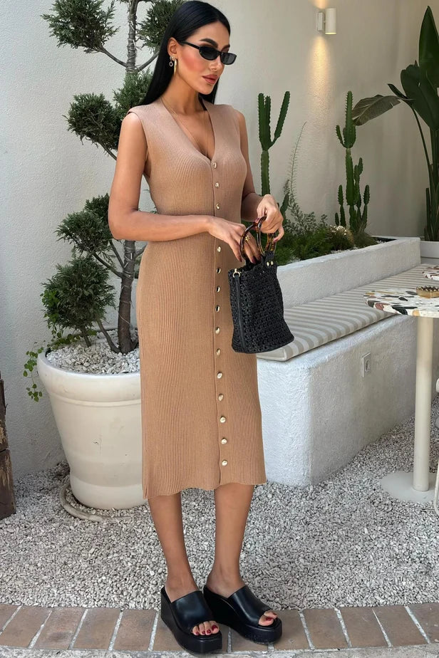 Aurélie Sleeveless Ribbed Dress