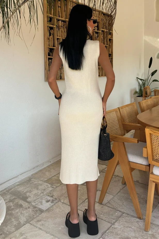 Angelique Ribbed Sleeveless Dress