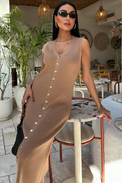 Aurélie Sleeveless Ribbed Dress
