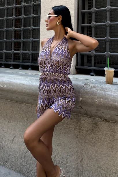 Elara Multi-Color Transitional Mini Jumpsuit