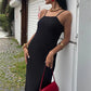 Julia Lace Knit Maxi Dress with Adjustable Straps