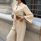 Ayrobin Shirt & Wide-Leg Trousers Set
