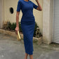 Agathe Midi Dress with Pleated Waist