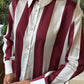 Élise Striped Satin Long-Sleeve Shirt