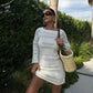 Daisy Crochet Mini Dress