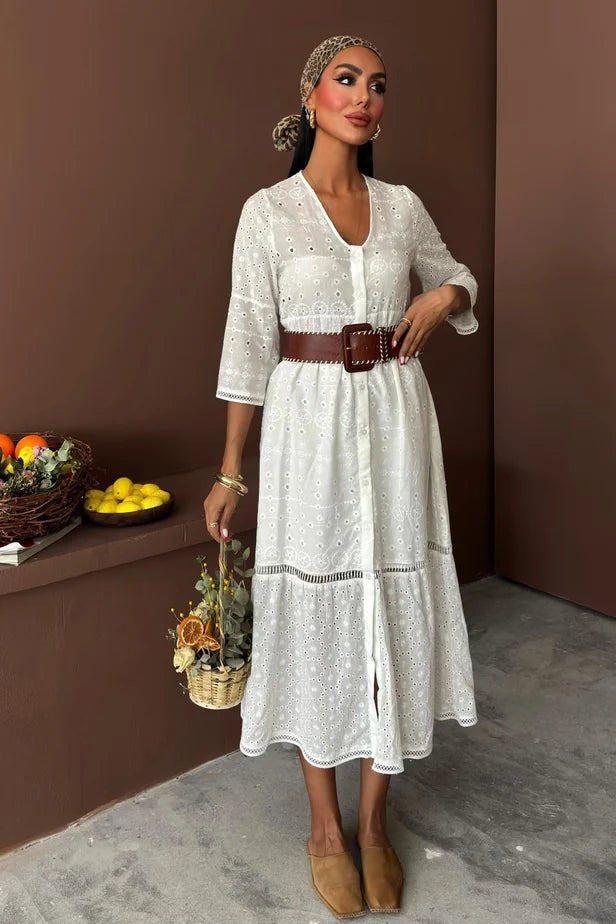 Jessyca Lace Brode Dress