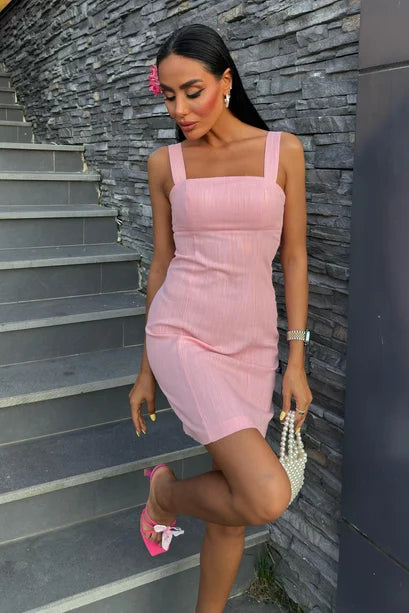 Catherine Linen-Blend Mini Dress