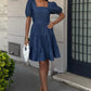 Clementine Square-Neck Cotton Mini Dress
