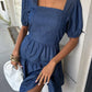 Clementine Square-Neck Cotton Mini Dress