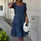 Clementine Square-Neck Cotton Mini Dress