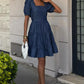 Clementine Square-Neck Cotton Mini Dress
