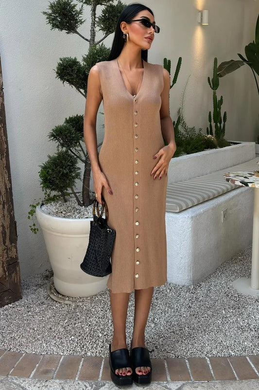 Aurélie Sleeveless Ribbed Dress