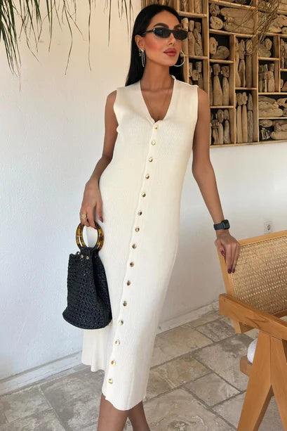 Angelique Ribbed Sleeveless Dress