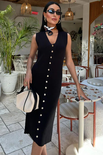Ariane Sleeveless Ribbed Dress