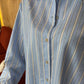 Coralie Oversized Striped Long-Sleeve Cotton Blend Shirt