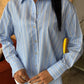 Coralie Oversized Striped Long-Sleeve Cotton Blend Shirt