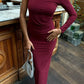 Alexandrine Elegant Dress with Cleavage Detail