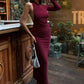 Alexandrine Elegant Dress with Cleavage Detail