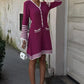 Lili Knitted Midi Dress with Button Closure