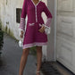 Lili Knitted Midi Dress with Button Closure